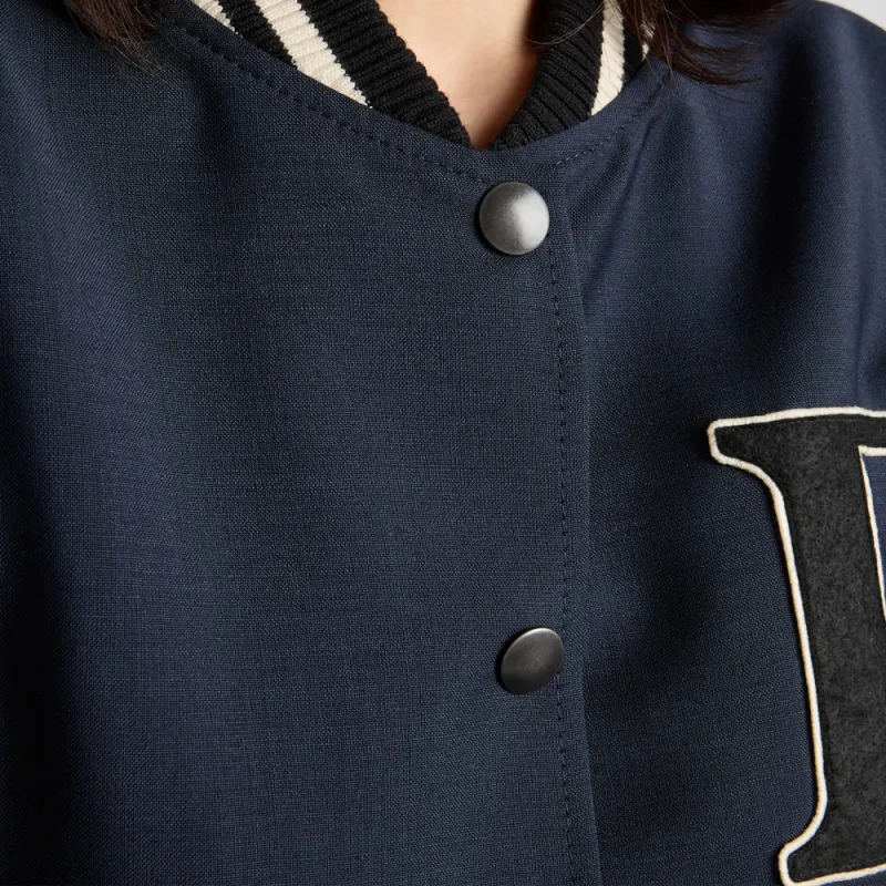 PRADA Letter patch Appliqué Bomber Jacket-3