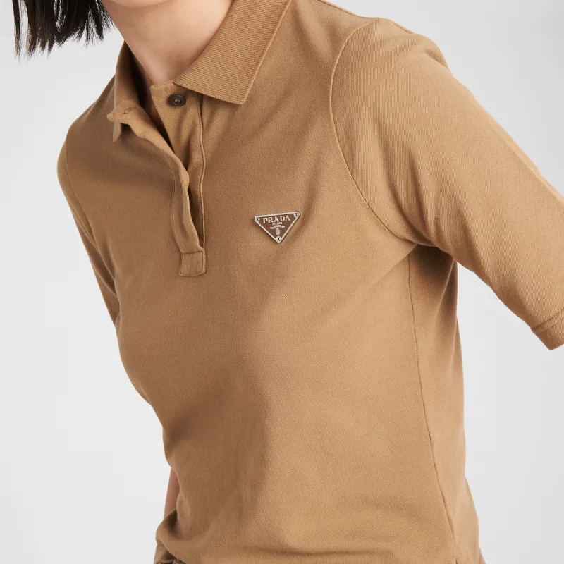 PRADA SS24 Polo Shirt Women's Khaki-3