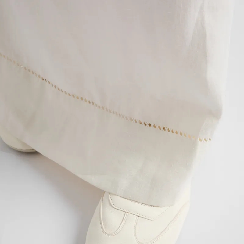 PRADA Embroidered Linen Skirt-3