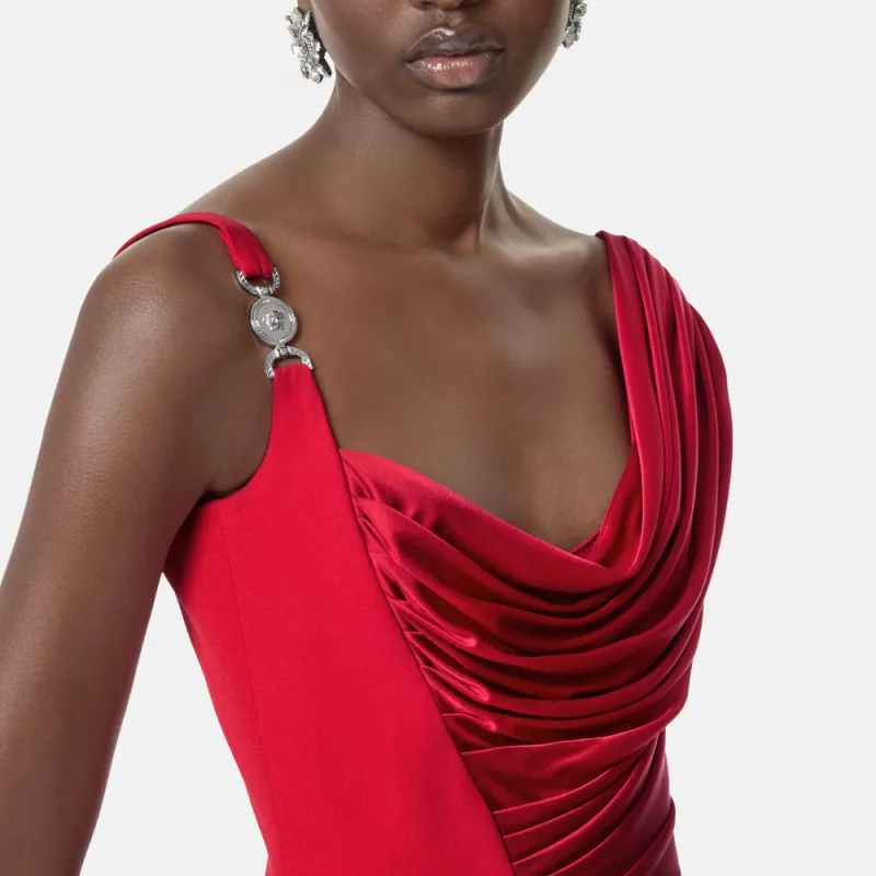 VERSACE Medusa '95 Draped Satin Gown-4