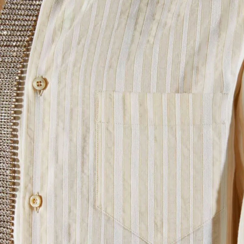 GUCCI Washed Striped Long sleeve Shirt-5