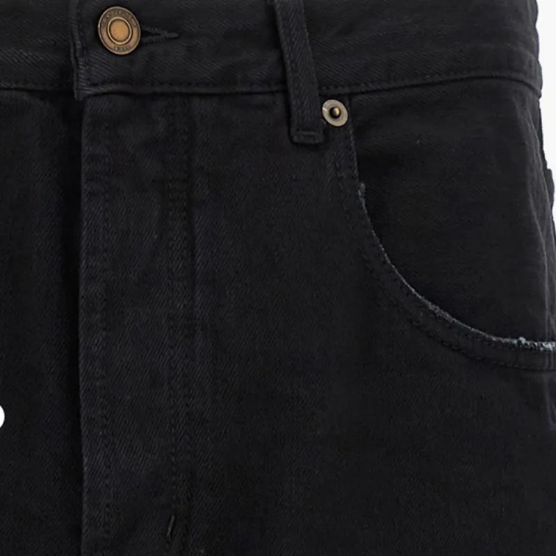 SAINT LAURENT Buttoned Straight Leg Jeans-2