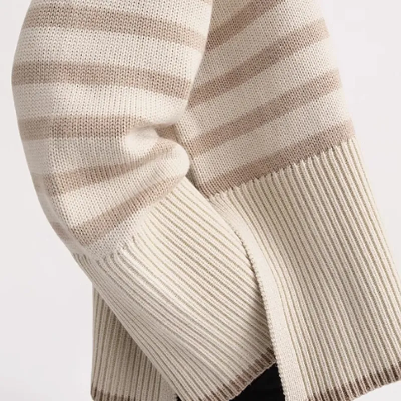 TOTEME Horizontal stripe Turtleneck Jumper-4