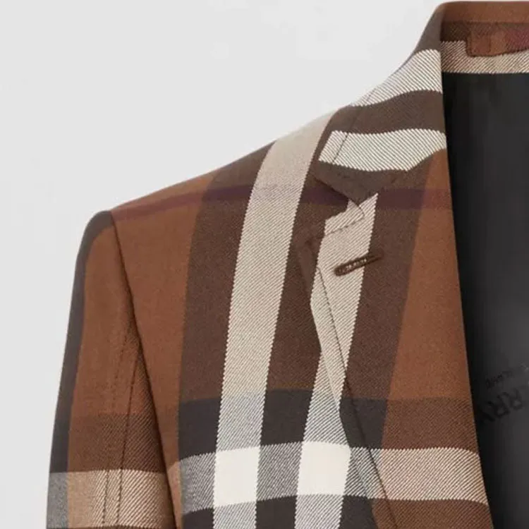 Burberry Checked Tailored Blazer-4