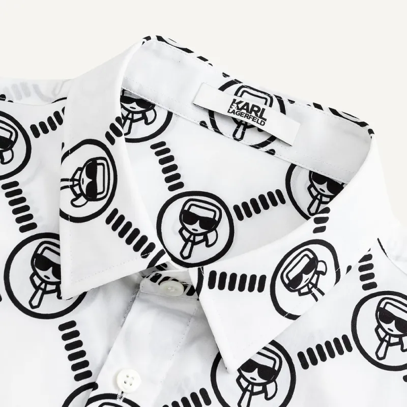 KARL LAGERFELD SS24 Shirt Men Raw White-2