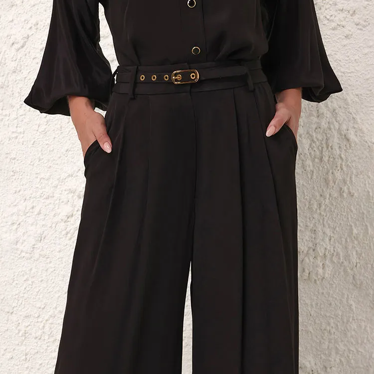 Zimmermann SS24 Casual Pants Women's Black-4