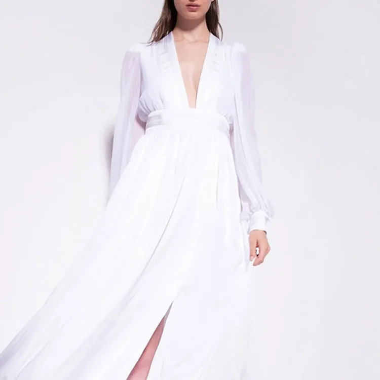 PINKO Long Sleeved Dresses Women's White-6