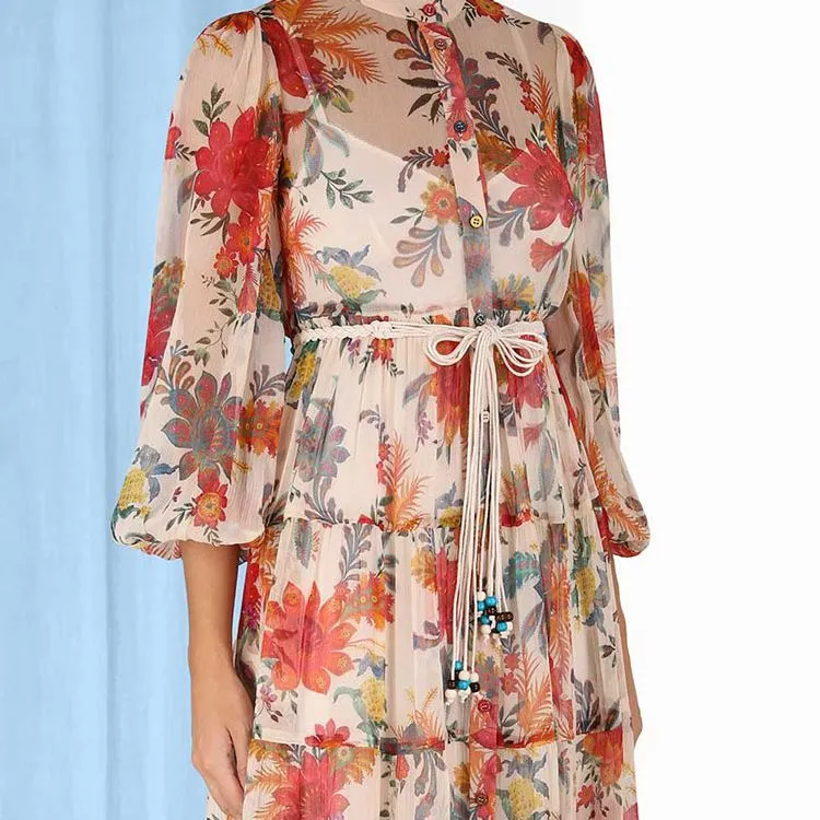 Zimmermann Long-Sleeved Dresses Women's Cream-5