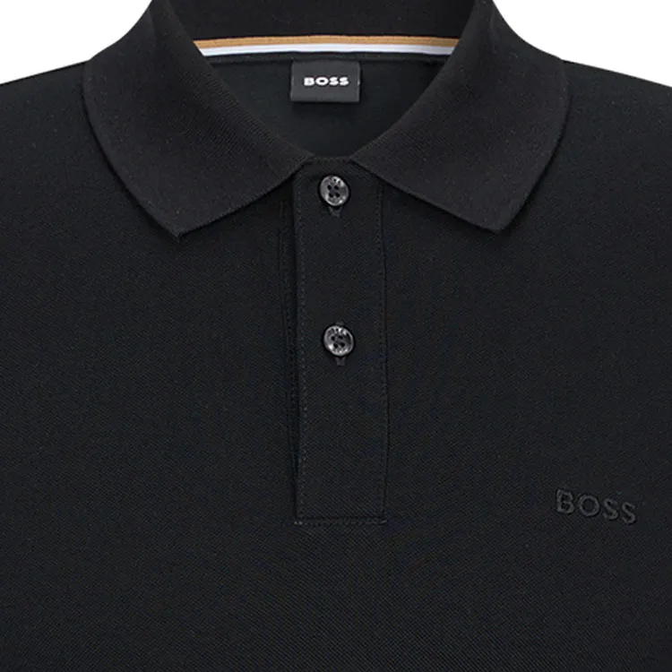 HUGO BOSS Pallas Embroidered Straight Hem Polo Shirt-4
