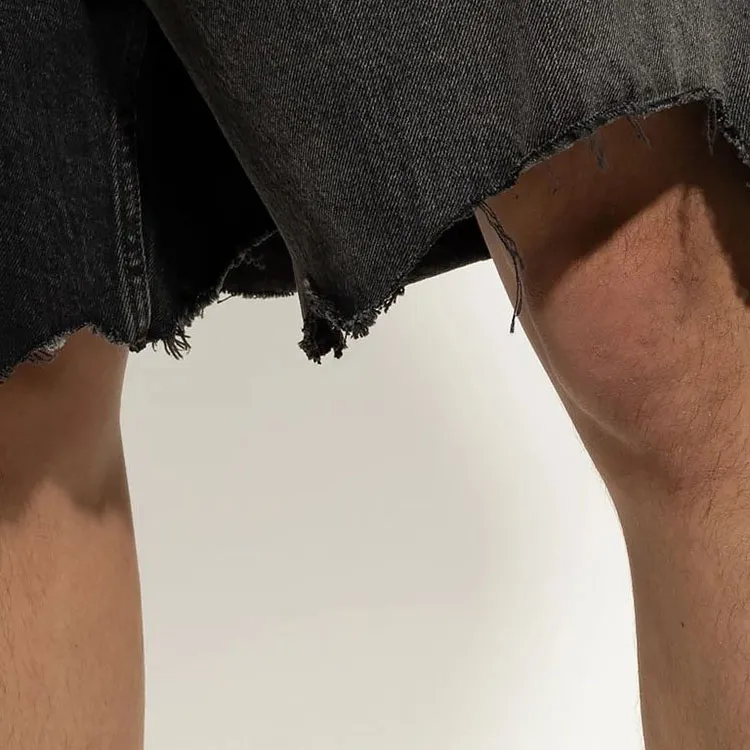 Balenciaga FW22 Denim Shorts Men's Charcoal-4