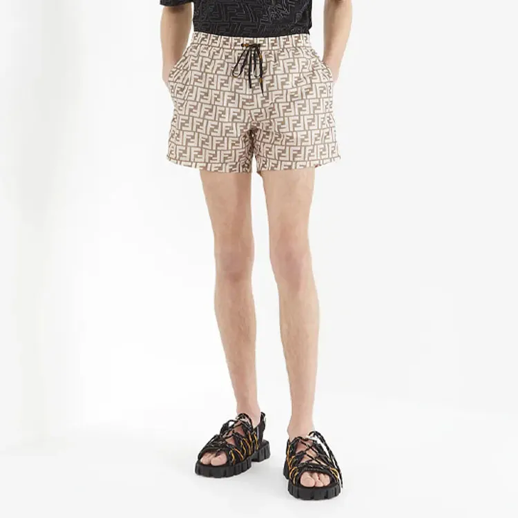 FENDI Casual Shorts Men's Beige-3