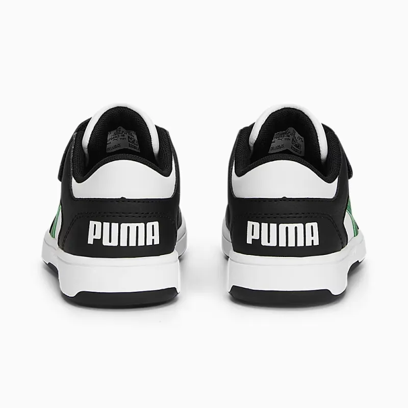 PUMA Rebound Layup Anti-Slip Wear-Resistant Low-Top Kids' Running Shoes Black White Kids'-4