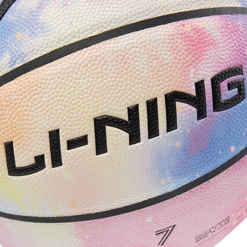 LiNing Badfive B8000 PU Basketball Pink/Black/Blue Size 7 Training Unisex-4