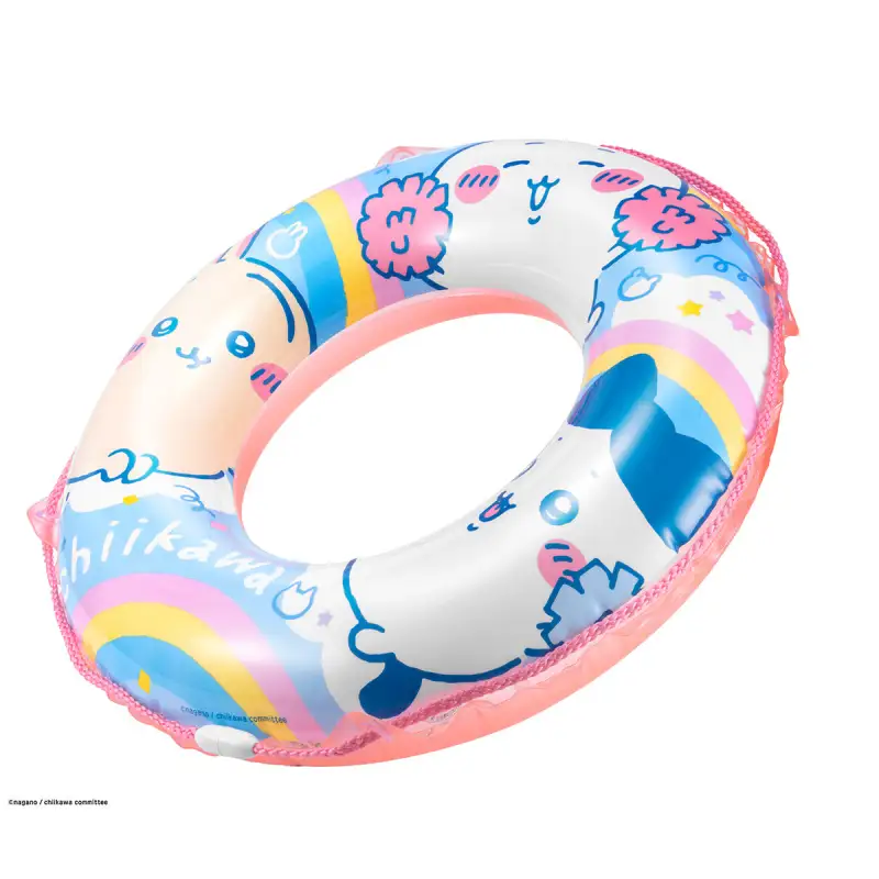Chiikawa Swim Rings PVC Resin Kids' Approx. 85-90cm Inflatable Rear Pink White Blue-1