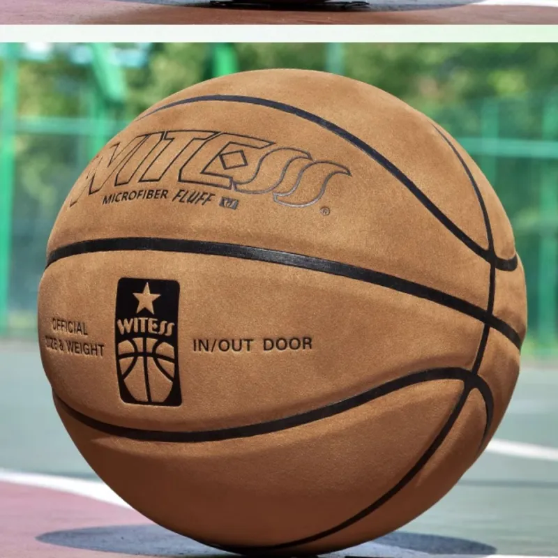WITESS Eyewitness Series Microfiber Leather Basketball Gray Brown Size 7 Training Unisex-2