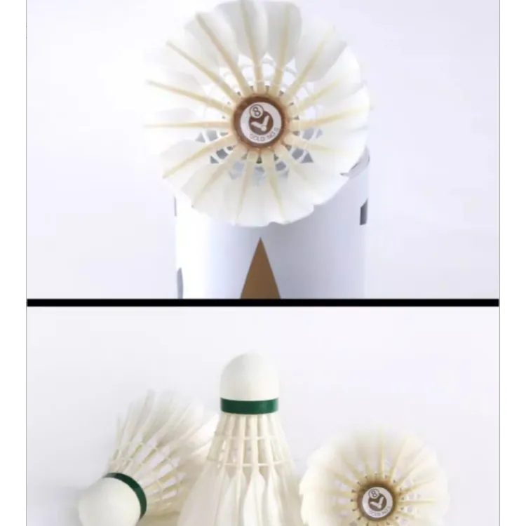 VICTOR Gold Size 8 Duck Feather Shuttlecock 12 Pack Water Duck Feather Outdoor Sports Shuttlecocks-6