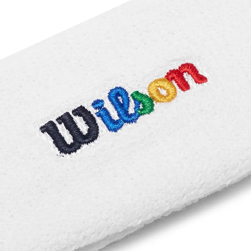 Wilson Tennis Wristbands Breathable White Knitted Fabric Unisex-3