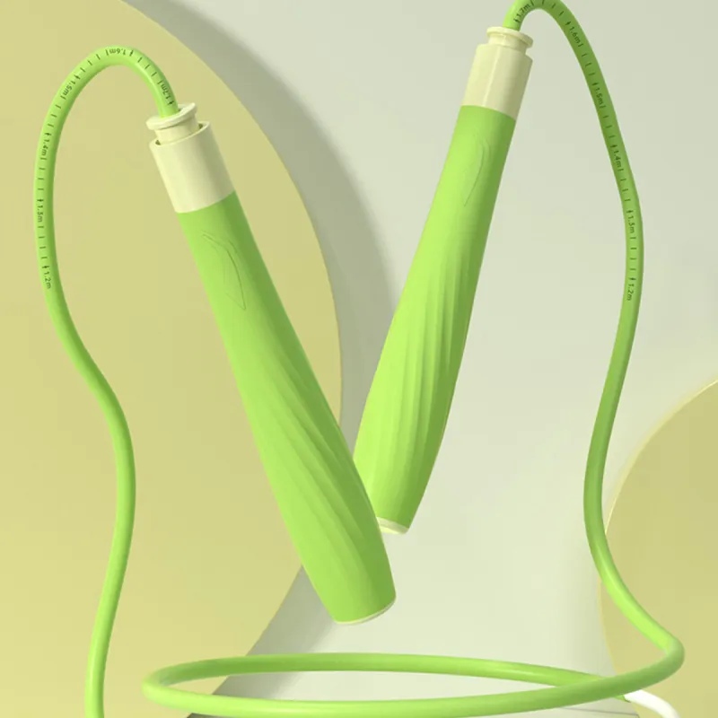 LiNing Aerobic Fat Reduction Non Countable Jump Ropes Kids PVC Cord 2.8 Meters Long Grass Green-1