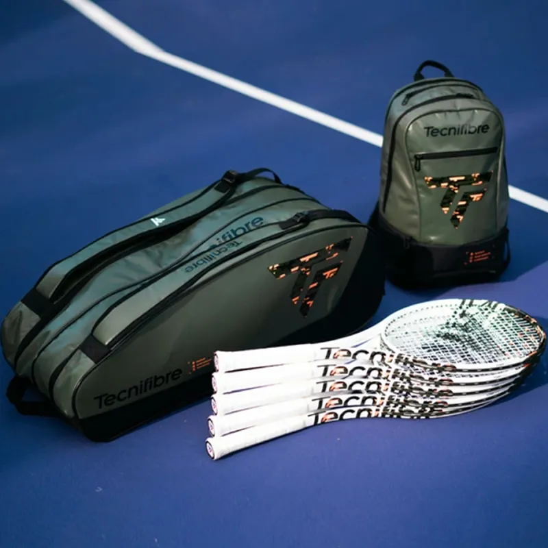TECNIFIBRE Tennis Racket Bags Unisex 75*28*35cm Khaki Green-3