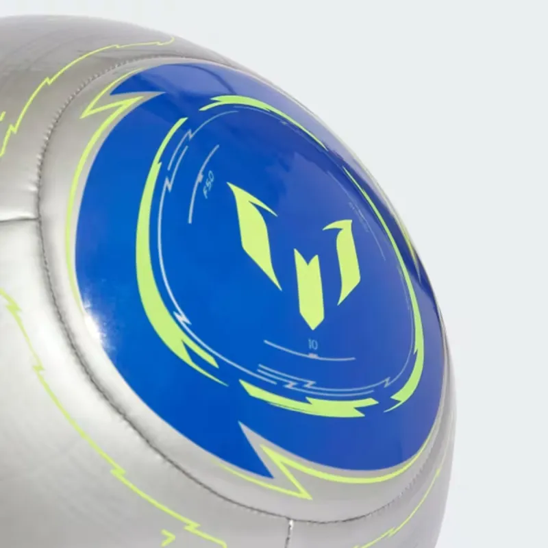Adidas Size 5 Soccer TPU Machine Stitched Soccer Ball Unisex Metallic Silver/Clear Blue/Sun Yellow-2