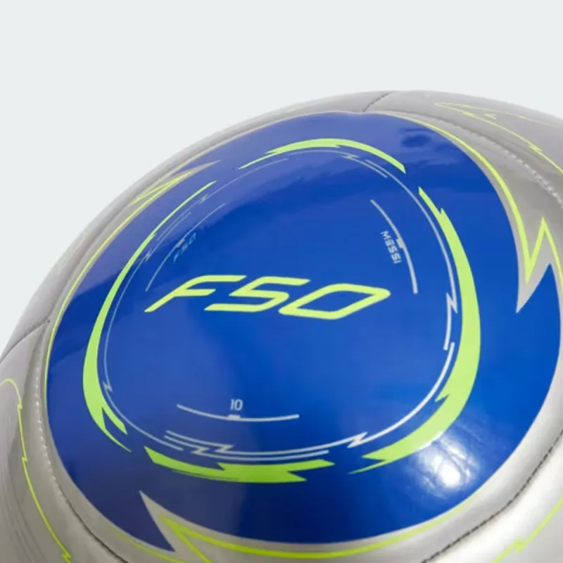 Adidas Size 5 Soccer TPU Machine Stitched Soccer Ball Unisex Metallic Silver/Clear Blue/Sun Yellow-1