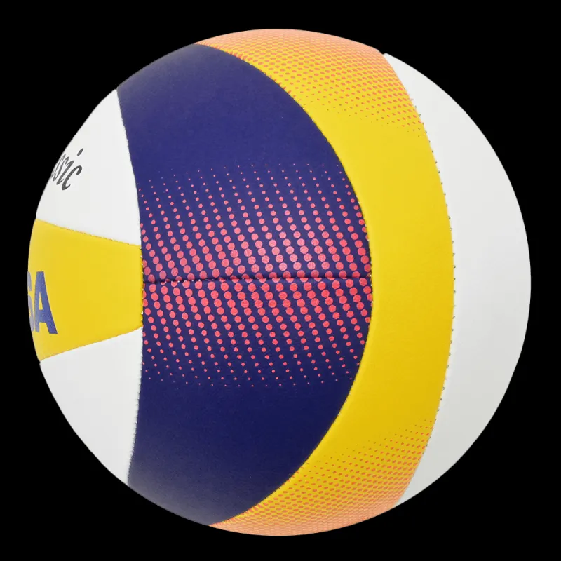 MIKASA Premium Synthetic Leather Size 5 Volleyball Unisex White/Yellow/Blue-2
