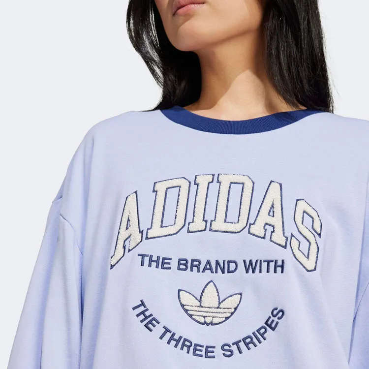 Adidas Originals Vrct Sweatshirt Women's Blue-4