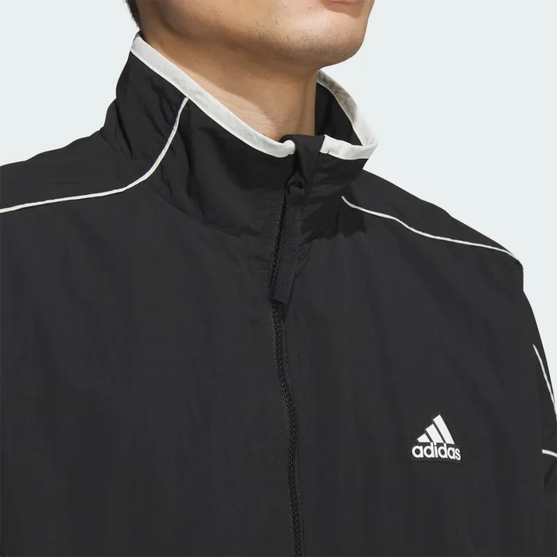 Adidas WORDING FW24 BRUSHED TRICOT LINED Jackets Coats Unisex Black-4
