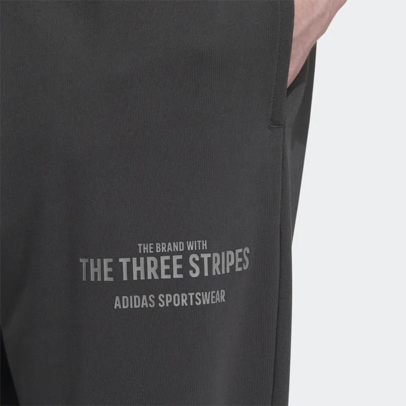 Adidas Knitted Sweatpants Men Solid Dark Gray-4