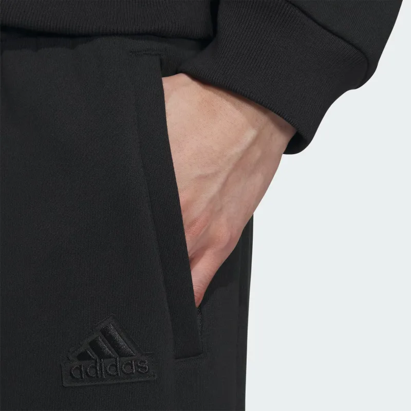 Adidas Heavy French Terry Pants Knitted Sports Pants Men's Black-4
