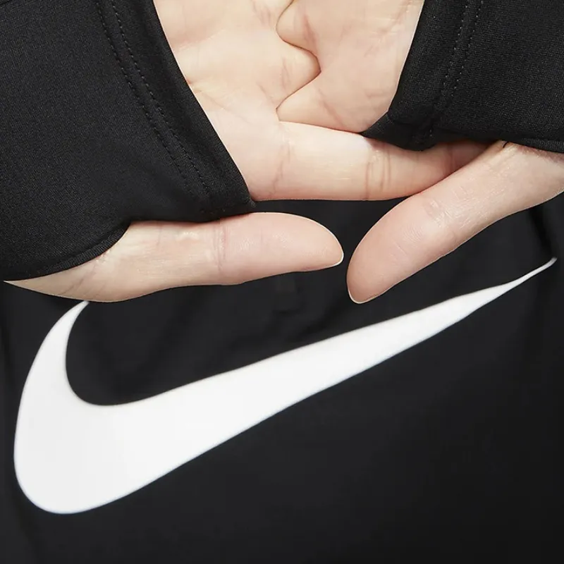 Nike Swoosh Run L/S T shirt Black/White-4