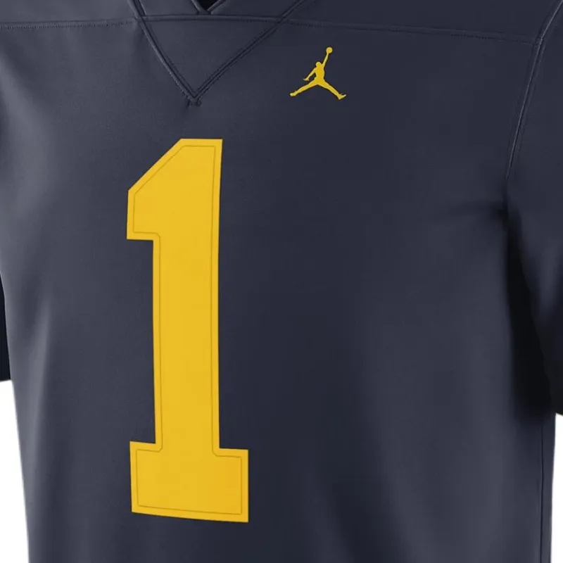 Jordan Michigan Wolverines Men's Jordan Dri FIT College Game Jersey-2