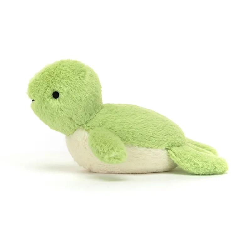JELLYCAT Ocean Series Furry Sea Turtle Dolls Plush Doll 7cm Height In Sitting Posture-1