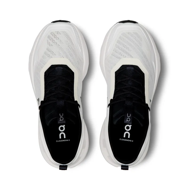 On Running Cloudnova X White Black Women's-2