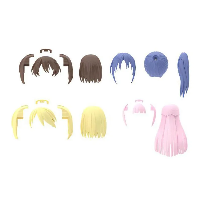 BANDAI 30MS Custom Hair Style Accessories, Ponytail & Medium/Short Hair & Long Hair Model Accessories-1