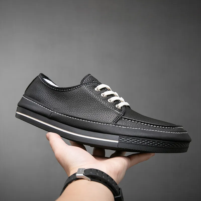 OCEANIA ROO Australasian Kangaroo Non slip Lightweight Low Top Skateboard Shoes Men's Black-4