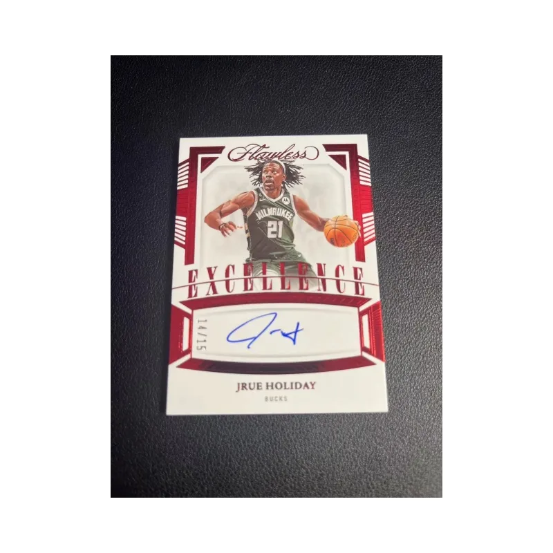 PANINI Jrue Holiday 22 23 Portable 15 Parallel Signature Card Red Parallel Star Card Product Pass Sports Cards 1 Pc-2