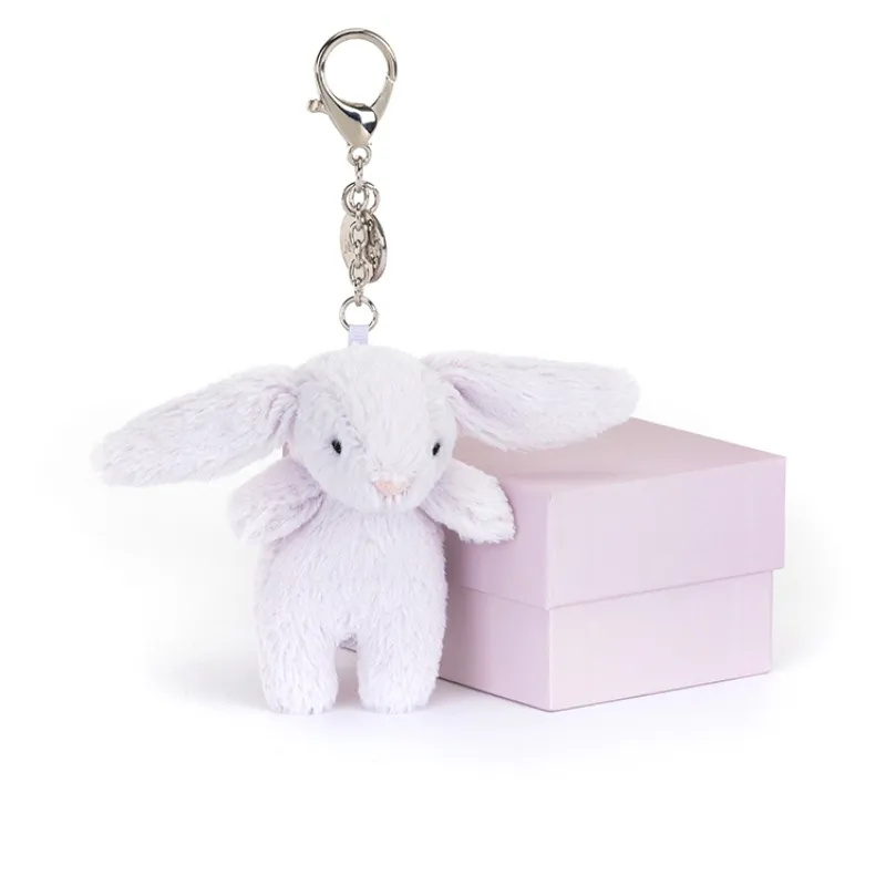JELLYCAT Bunny Collection Bashful Windflower Bunny Dolls Plush Pendant 8cm High-1
