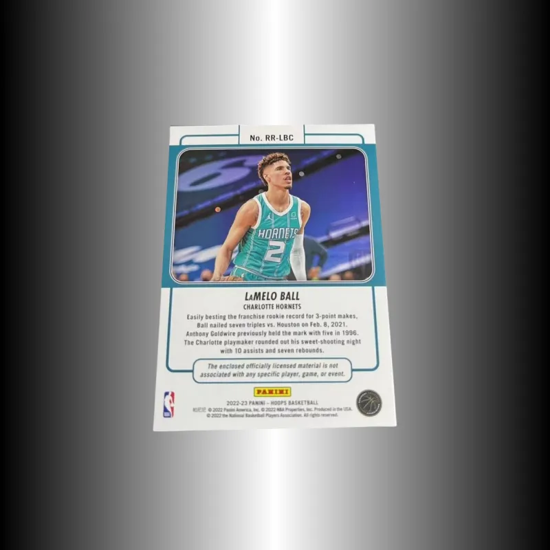 PANINI LaMelo Ball 22 23 Hornets Hoops Jersey Material Player Card Access Pass Sports Cards 1 Pc-3