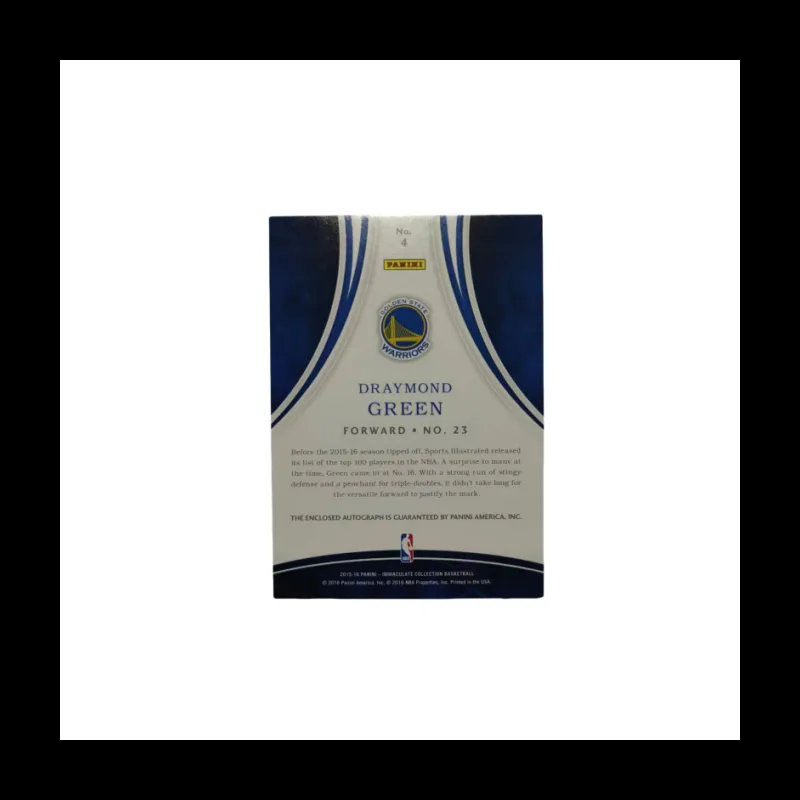 PANINI Draymond Green 2015 16 IMMACULATE Sticker 99 Star Card Product Access Sports Cards 1 Pc-3