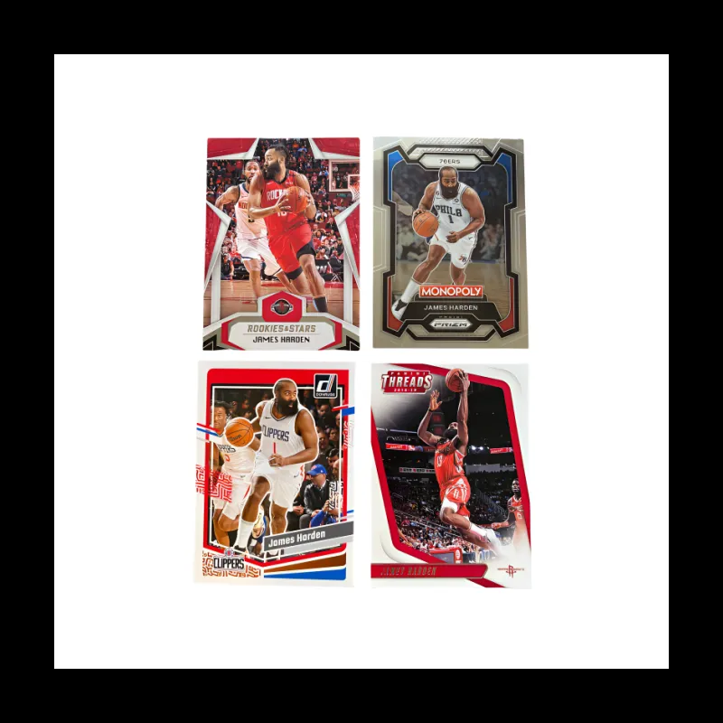 PANINI James Harden Basketball Star Card Rocket Team Collection Gift Card Access Pass Sports Cards 4 Pcs-2