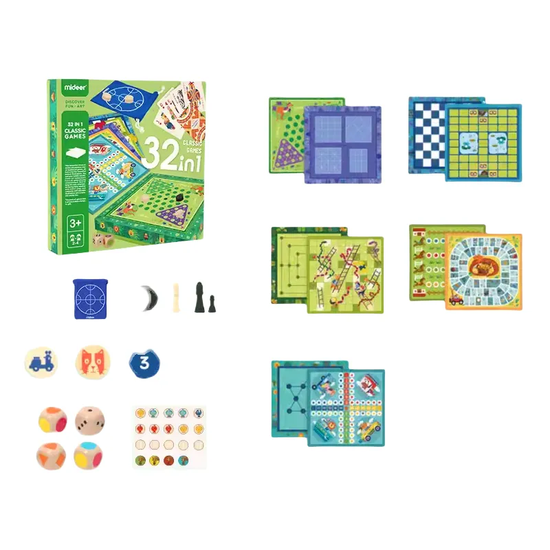MIDEER Flight Chess Five In A Row Checkers Multifunction Board Games-1