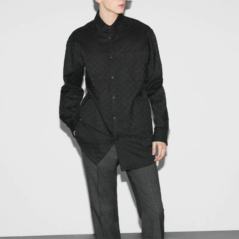 GUCCI Gg Canvas Shirt Shirt Men's Black-2