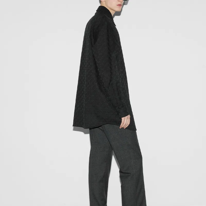 GUCCI Gg Canvas Shirt Shirt Men's Black-3