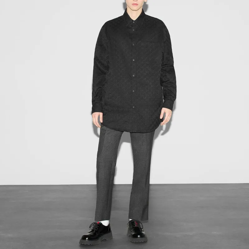 GUCCI Gg Canvas Shirt Shirt Men's Black-1