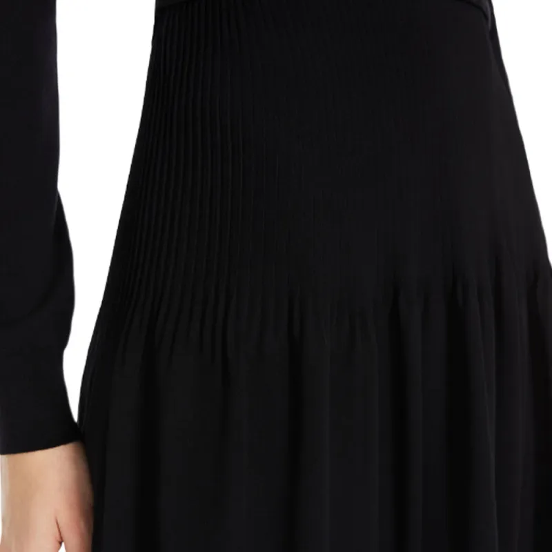 MaxMara Long-Sleeved Dresses Women's Black-4