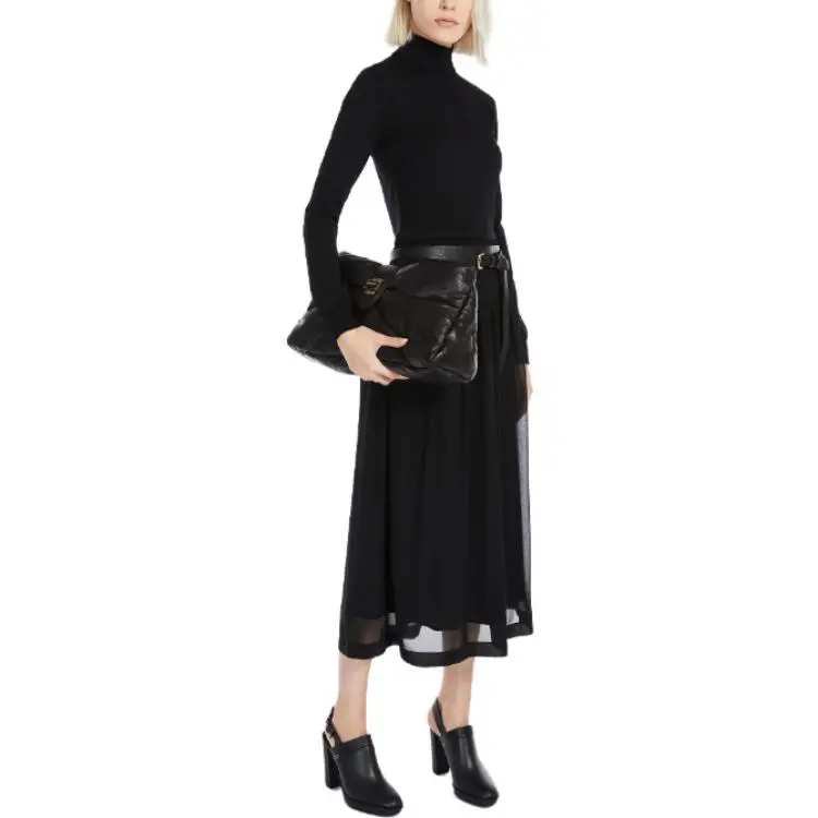 MaxMara Long-Sleeved Dresses Women's Black-3