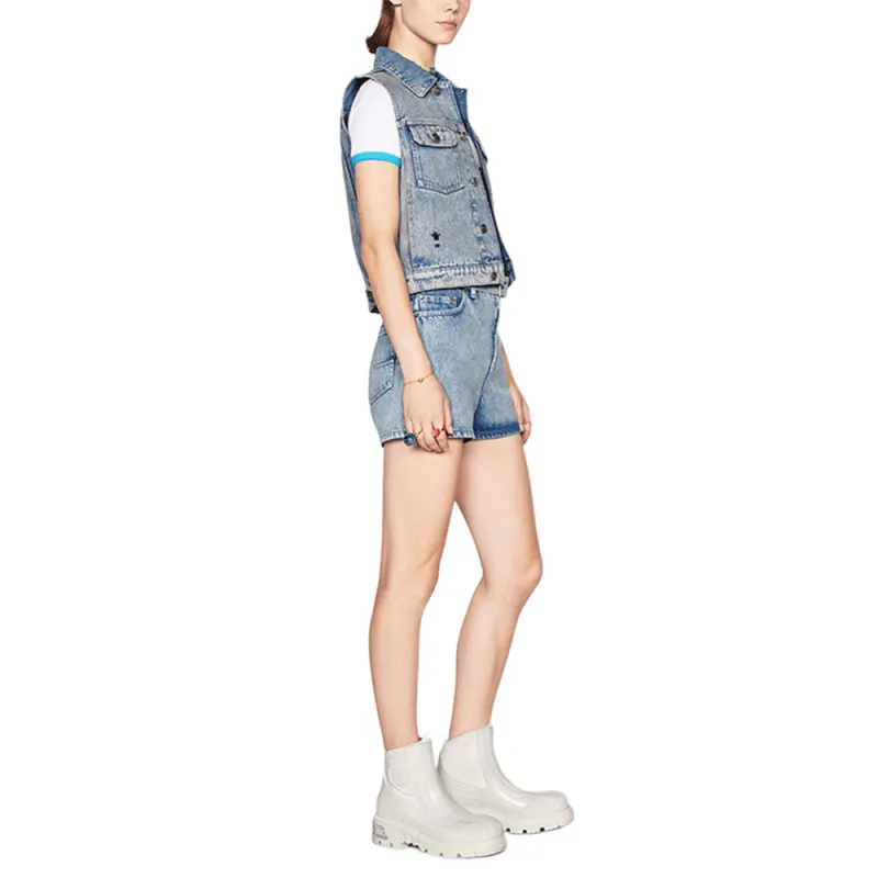 DIOR Sleeveless Jacket 'Blue'-4