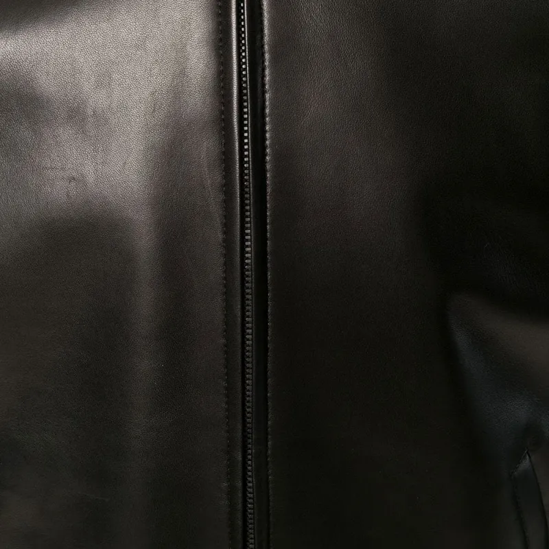PRADA Leather Jackets Men Black-5