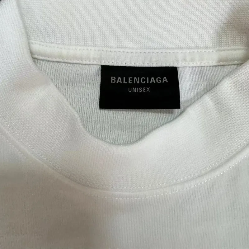 Balenciaga T Shirt Loose Fit Unisex White-2